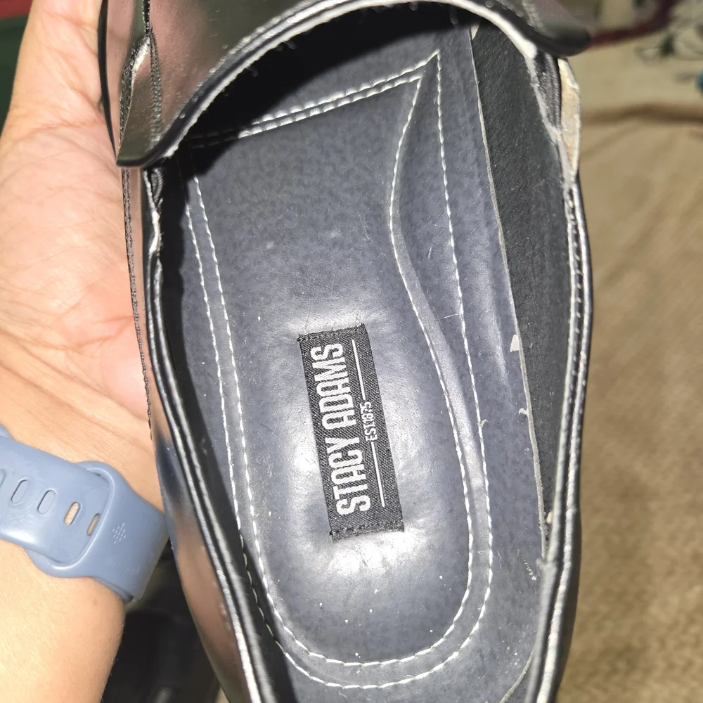 Stacy Adams Black Leather Slip-On Dress Loafers Men's Size 9M